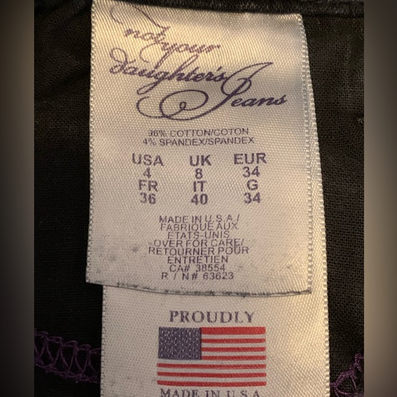 NYDJ Not Your Daughter’s Jeans Black High Rise Wide Leg Size 4 - Picture 3 of 6